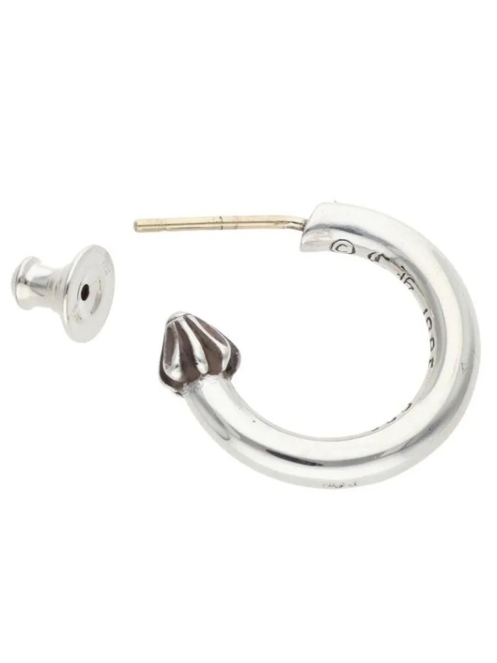 Chrome Hearts Hoop Plain Silver Earrings